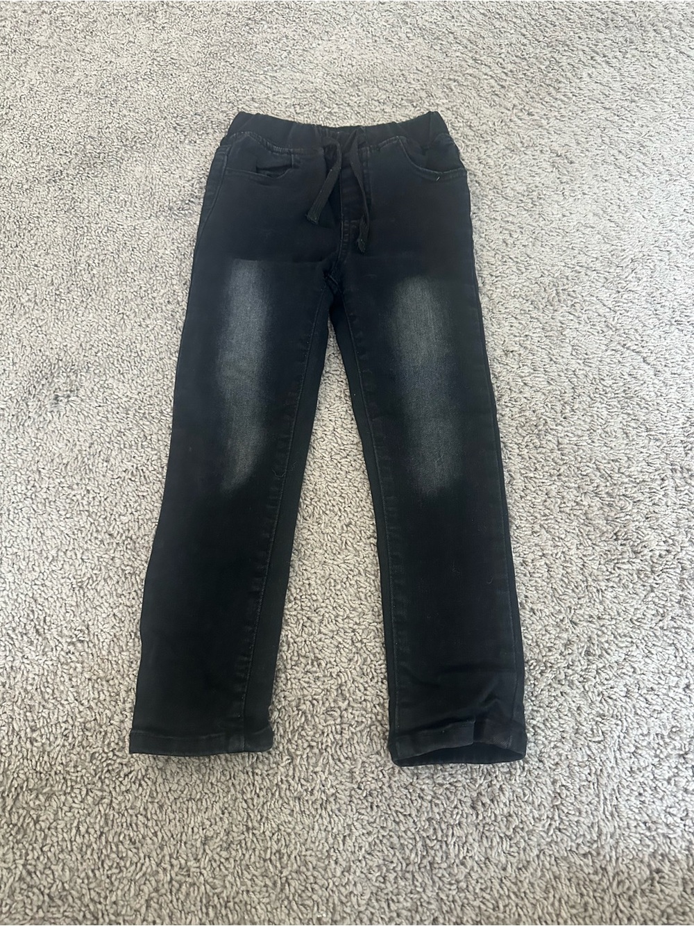 Little Bipsy Black Kids Pull-On Jeans with Drawstring